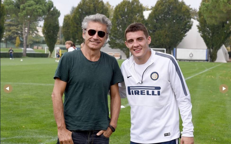 Con uno dei talenti emergenti della squadra nerazzurra: Mateo Kovacic (da Inter.it)